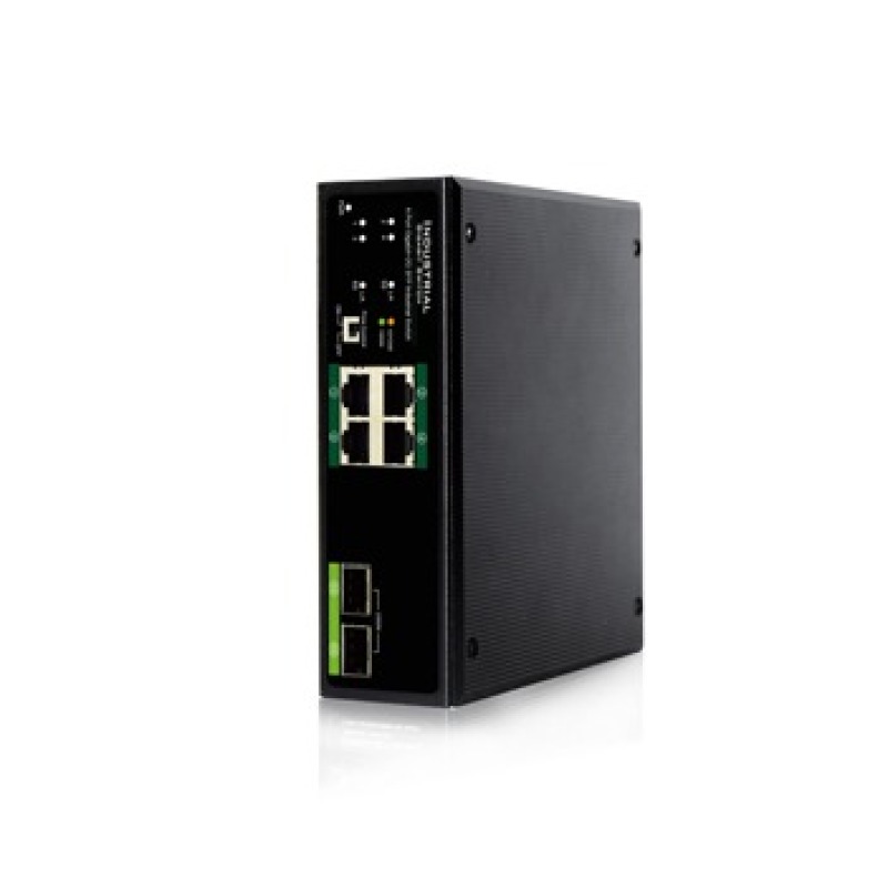 4-Port Gigabit+2G SFP Industrial PoE Switch(Support 802.3 af/at Standard)
